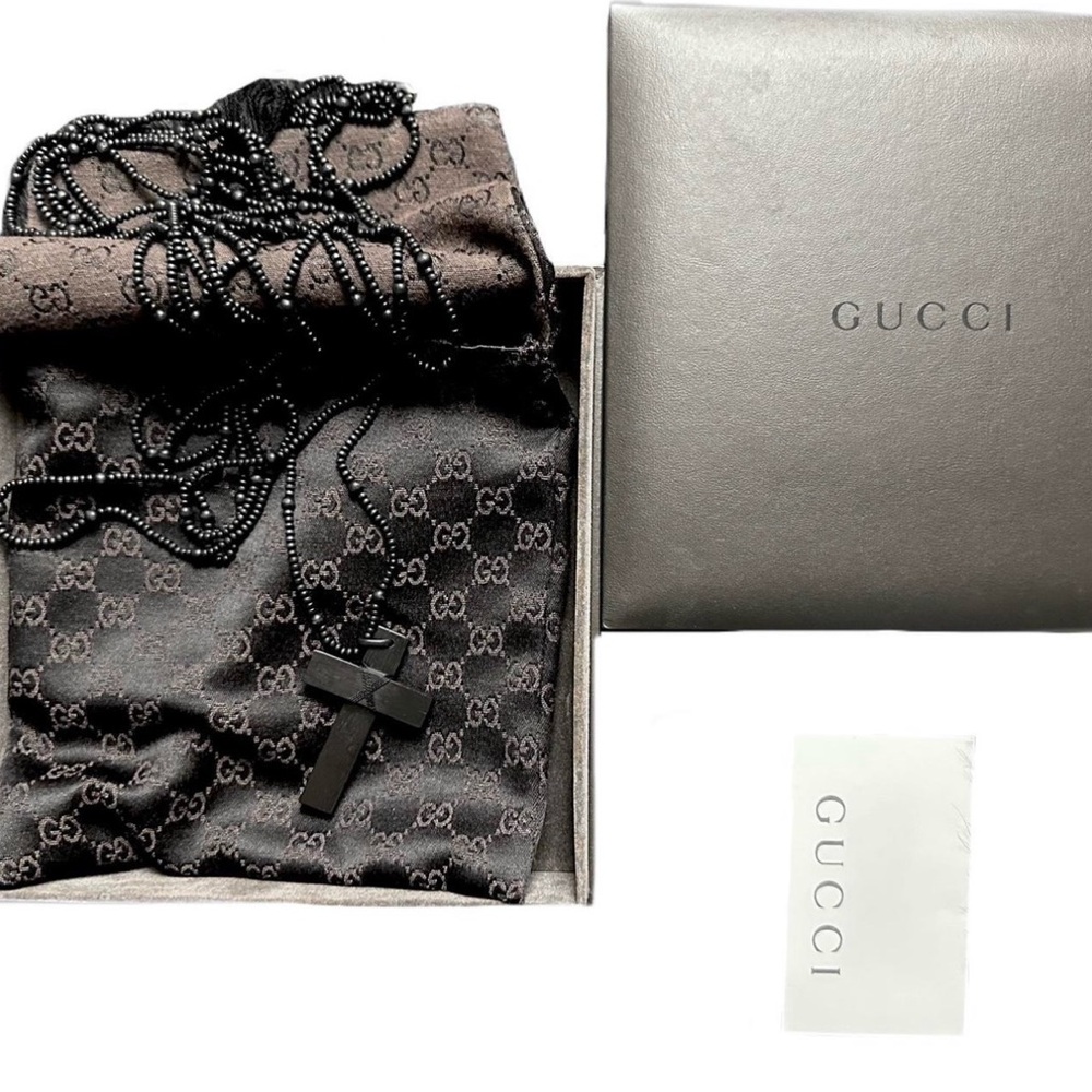 Gucci By Tom Ford Ebony Rosary Necklace